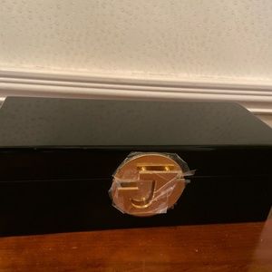 Monogram “J” lacquer jewelry box